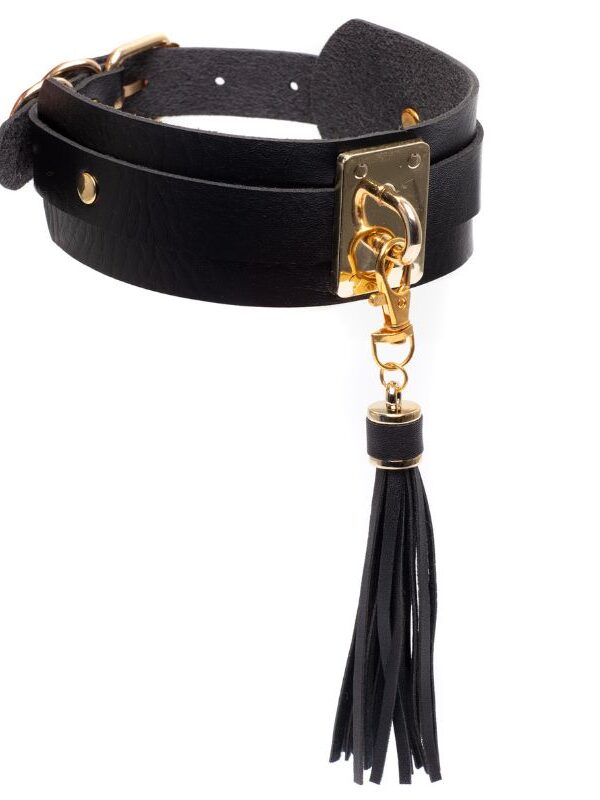 Kinky Diva – Teasing Tassel Collar Black/Gold BDSM-tarvik
