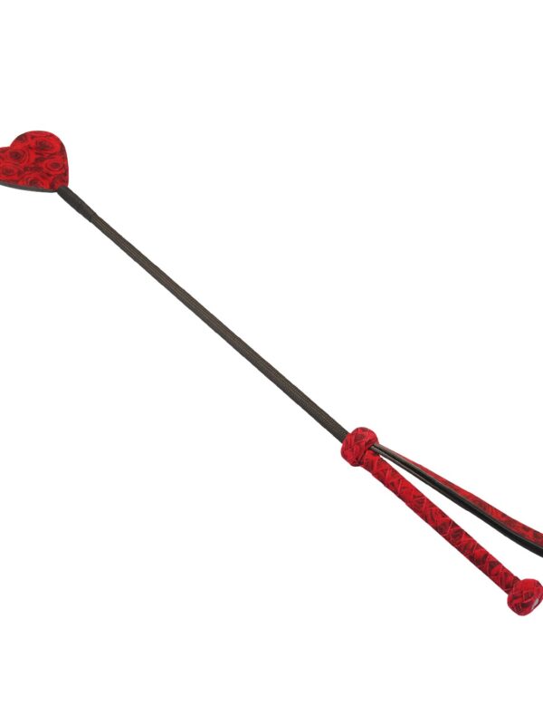 Liebe Seele – Kinbaku Ukiyoe Red Rosy Leather Crop ratsapiits