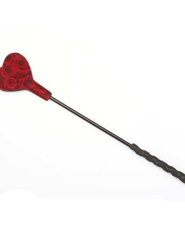 Liebe Seele – Kinbaku Ukiyoe Red Rosy Leather Mini Crop ratsapiits