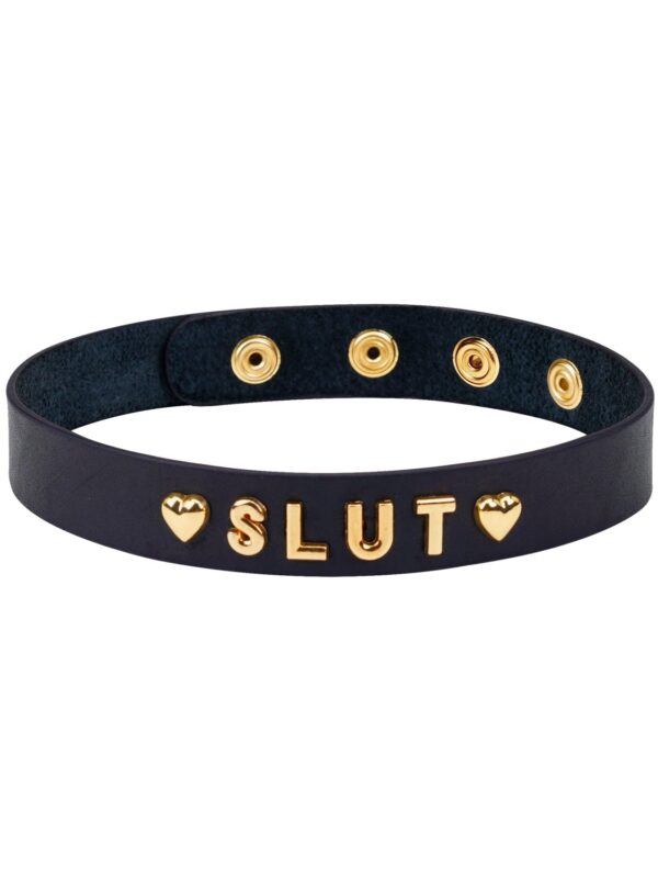 Liebe Seele – Gold Word Choker-SLUT kaelarihm