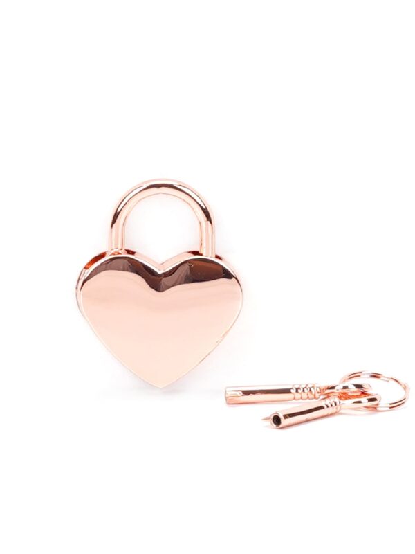 Liebe Seele – Rose Gold Heart Shape Padlock tabalukk
