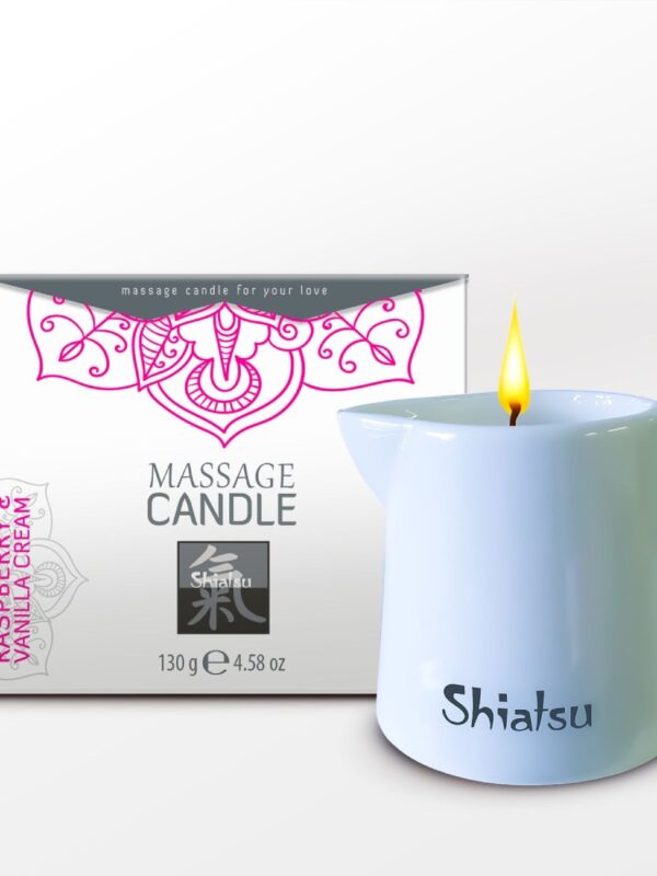 Hot – Shiatsu Massage Candle Raspberry & Vanilla Cream massaažiküünal